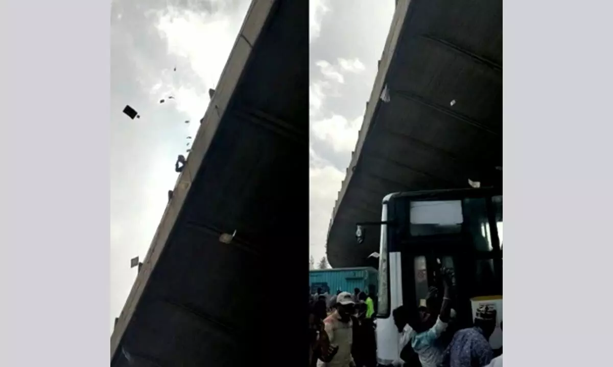 Man flings currency notes off Bengaluru flyover, faces case