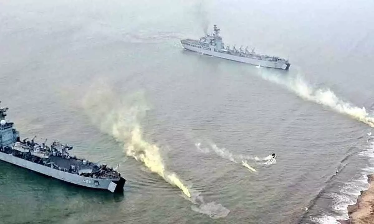 Navy undertaking mega exercise in Indian Ocean Region