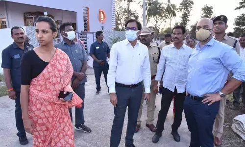 District Collector M Venugopal Reddy, SP K Arif Hafeez and Tenali Sub-Collector Geethanjali Sarma reviewing arrangements for CMs visit, in Ponnuru on Tuesday