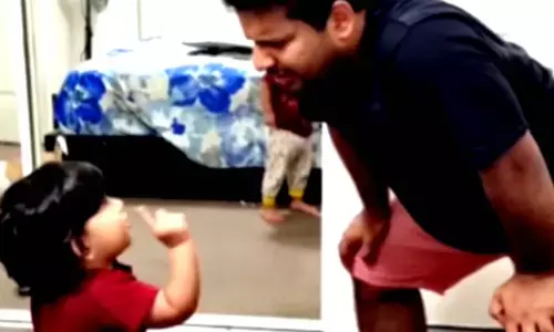 Father Trying To Understand Daughters Gibberish Language