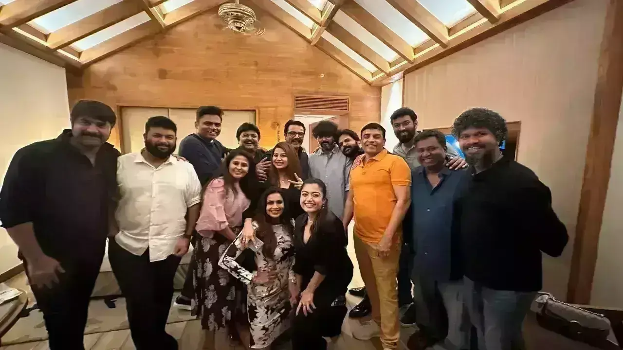 Celebration of Success: Thalapathy Vijay, Rashmika Mandanna, Radhikaa, and Varisu Reunite for Party