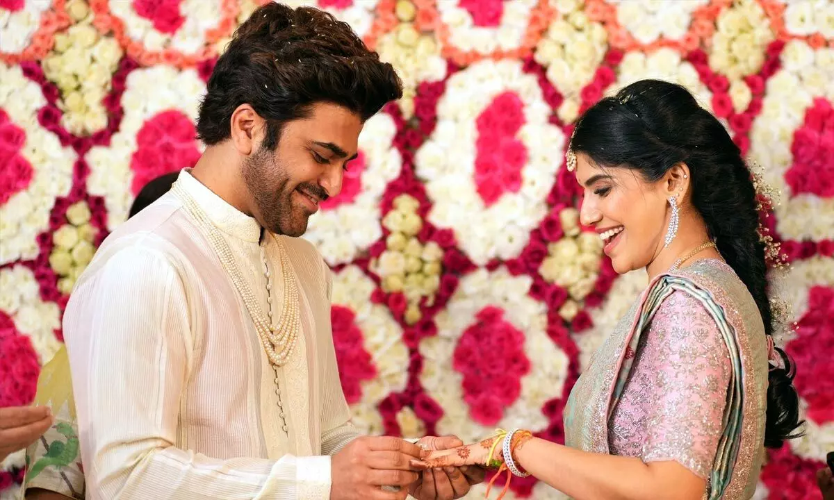 Tollywood’s ace actor Sharwanand and Rakshita Reddy got engaged today!