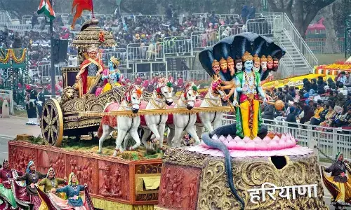 Scene from Kurukshetra centrepiece of Har tableau