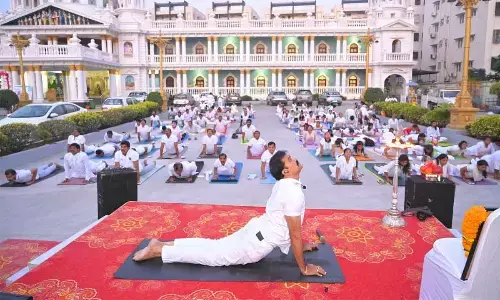 108 Surya Namaskarams performed on Rathasaptami
