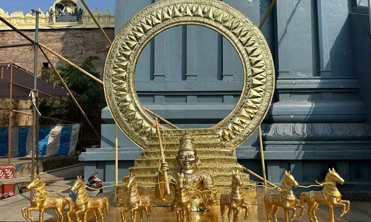 Surya Prabha Vahanam donated to Sri Varaha Lakshmi Narasimha Swamy temple in Visakhapatnam on Sunday