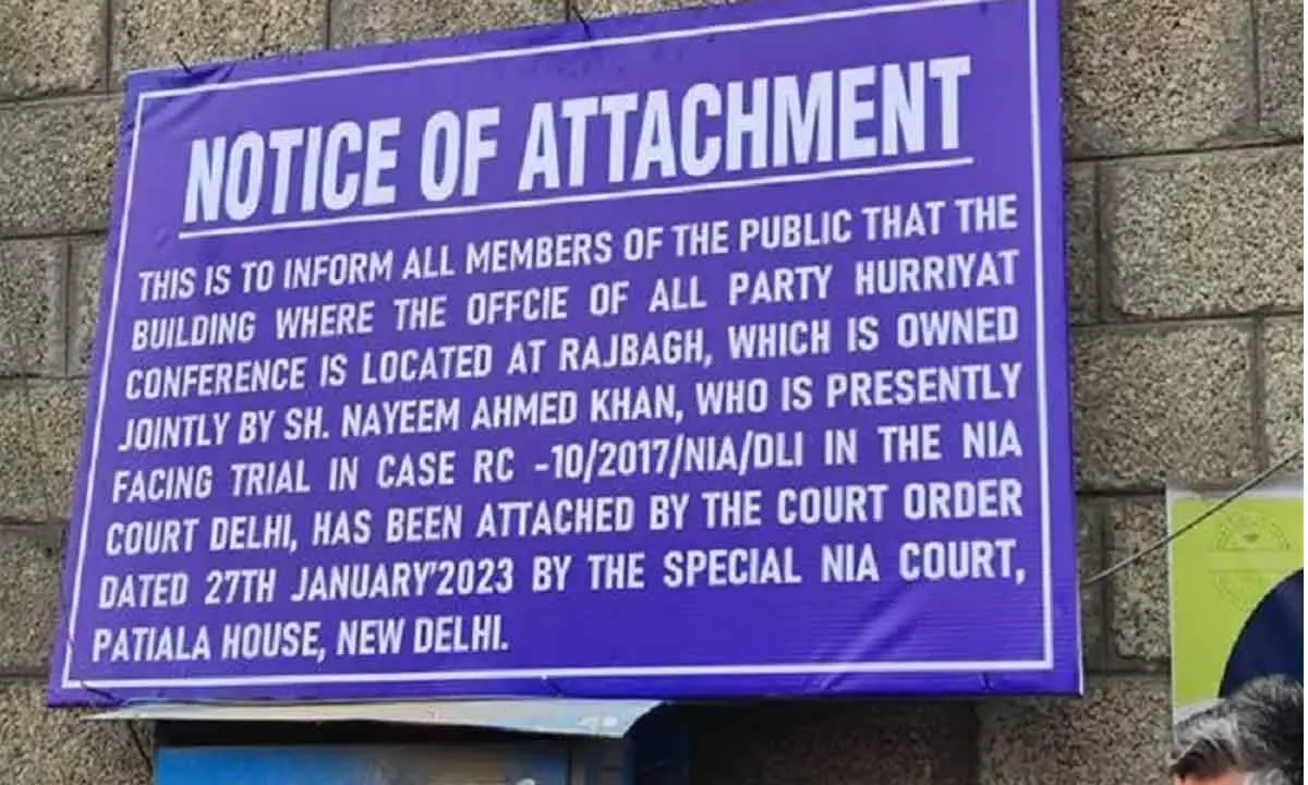 NIA attaches Hurriyat office in Srinagar