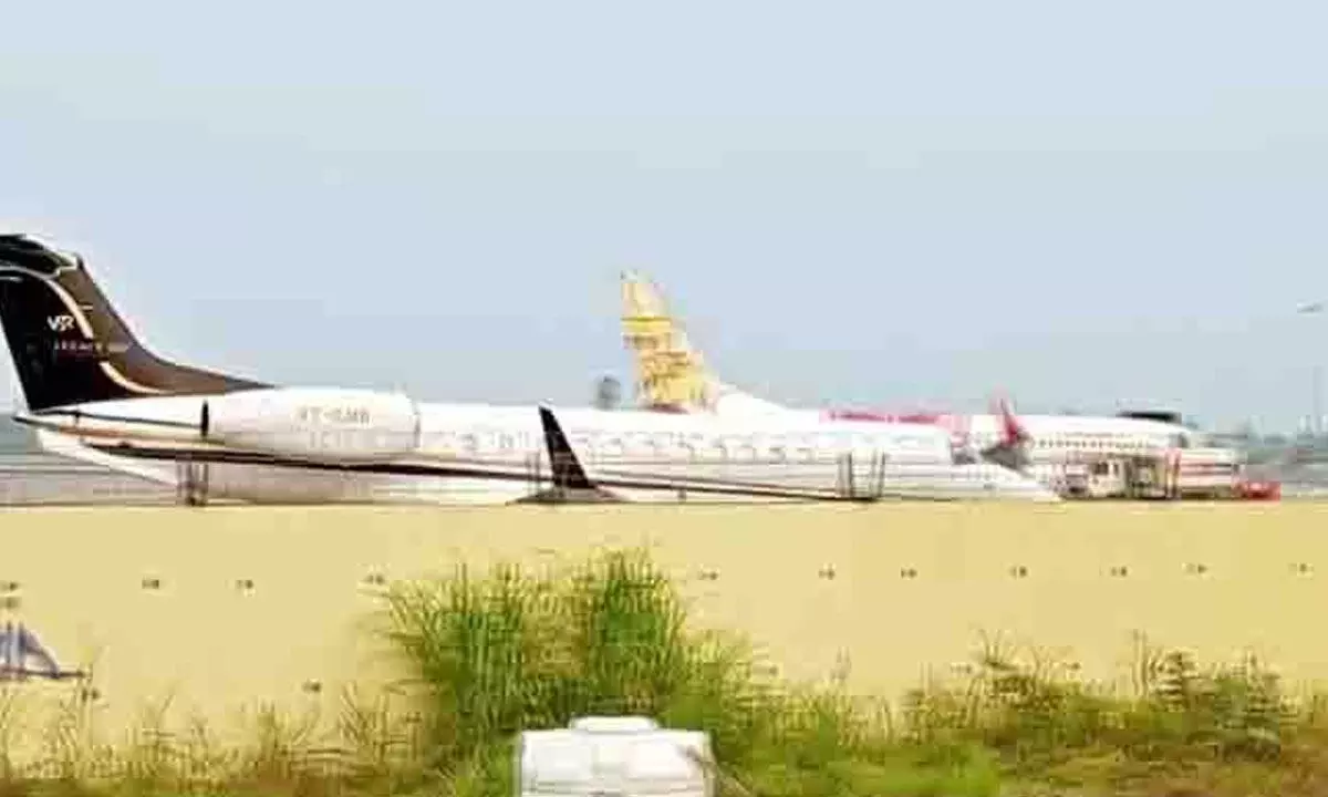 CMs  aircraft emergency landing at Vijayawada airport immediately after take off