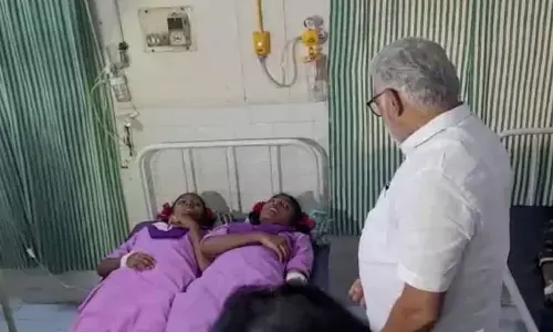 Water Resources Minister Ambati Rambabu visits students at GGH in Sattenapalli on Monday