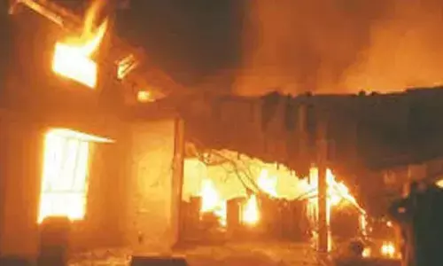 Fire breaks out in godown in Jeedimetlas industrial area