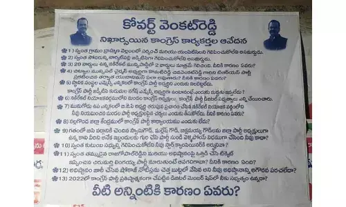 Congress infight: Covert posters cause stir