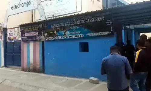 The swimming pool in Bengaluru where two children drowned on Monday. | Photo Credit: Special Arrangement