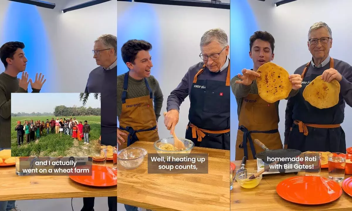 Billionaire Bill Gates brings out his inner chef, makes roti