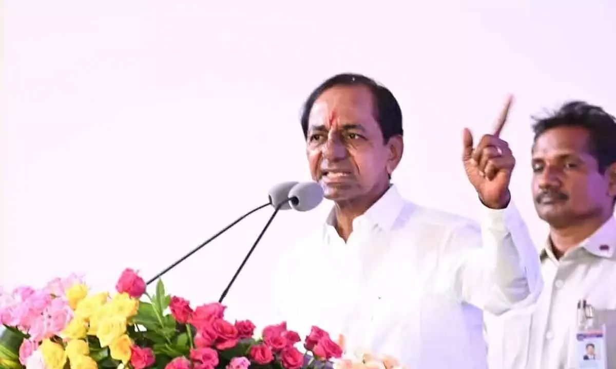 CM KCR makes scathing attack on Cong, BJP governments for 75 years