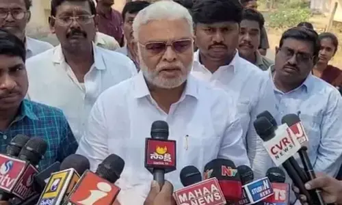 Water Resources Minister Ambati Rambabu speaking to the media in Guntur  on Sunday