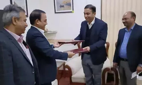 Memorandum of Understanding exchanged between DCI and IWAI officials in Visakhapatnam