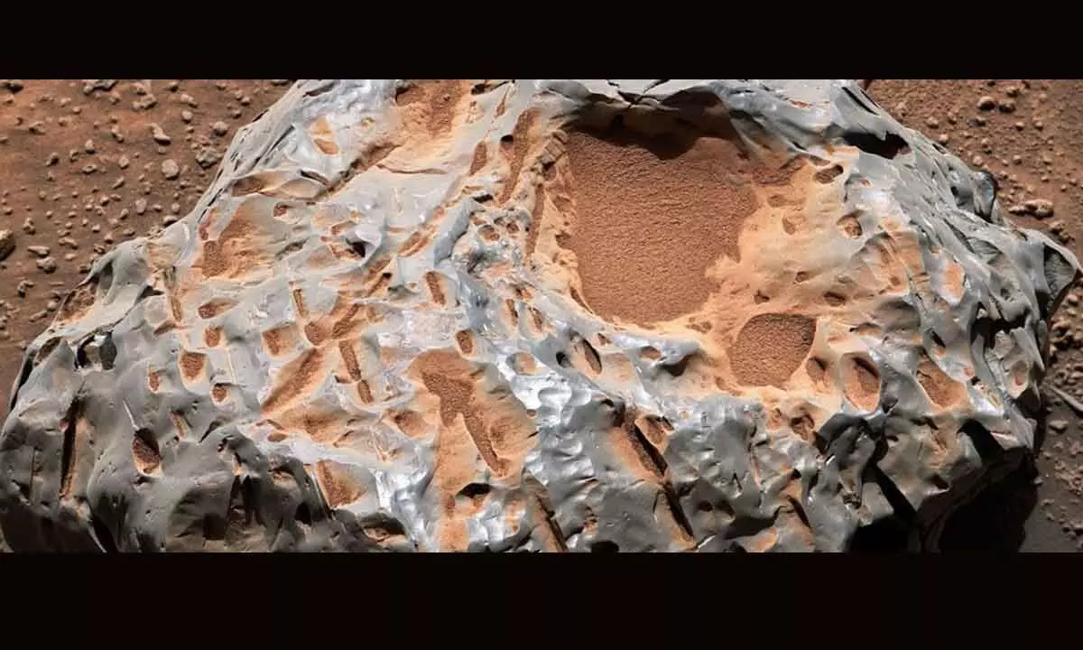NASAs Curiosity spotted iron-nickel meteorite nicknamed Cacao on 28 Jan 2023.