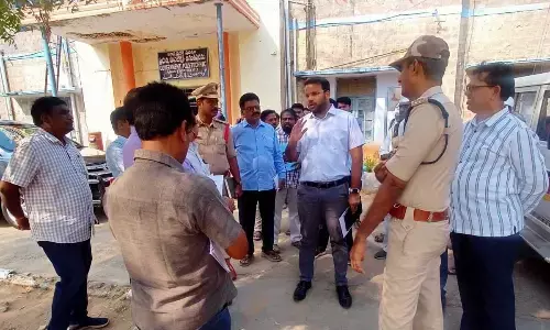 Joint Collector Ketan Garg reviewing arrangements for the MLC polls in Anantapur on Wednesday