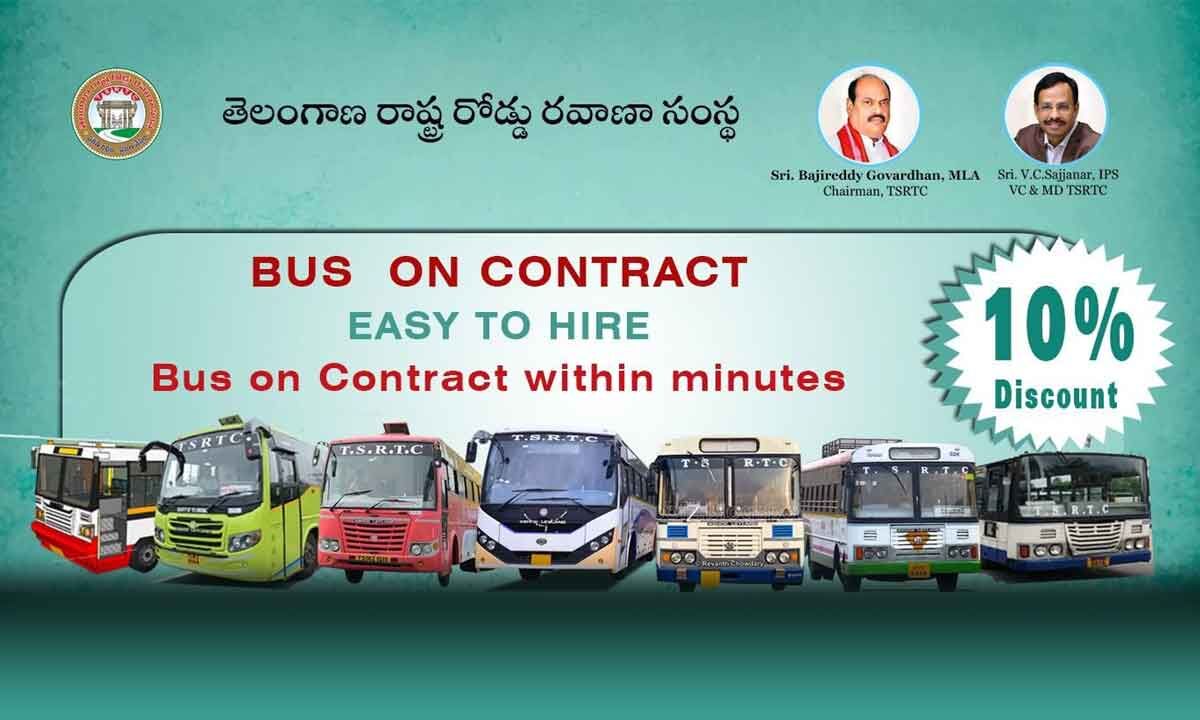TSRTC announces ten percent concession for rental buses during wedding