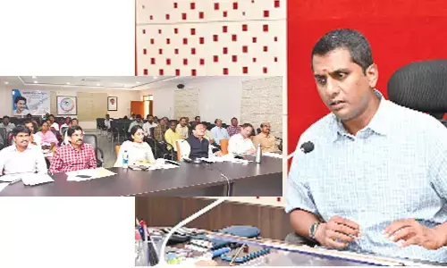 Chittoor Collector M Hari Narayanan  at the video conference