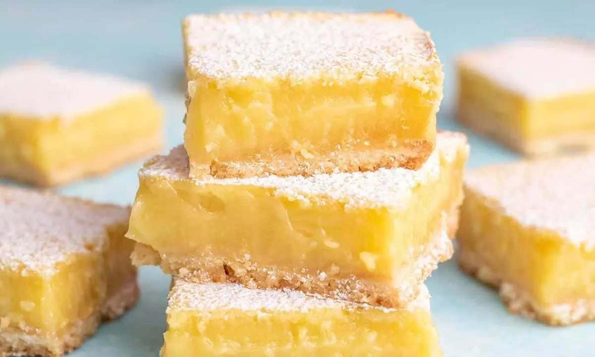 Lemon bars are tangy and refreshing.