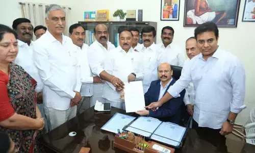 Prakash submitted the nomination papers to Assembly Secretary Narasimhacharya