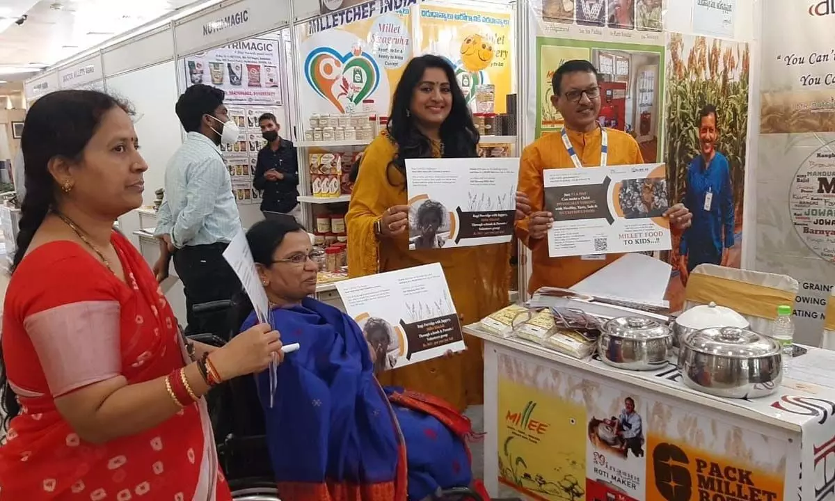 A brochure launched to bring millets on the breakfast table for children recently in an exhibition