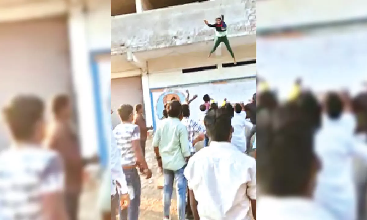Class X student jumps off from school building