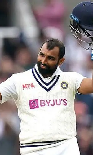 Shami overtakes Kohli in a Test batting record