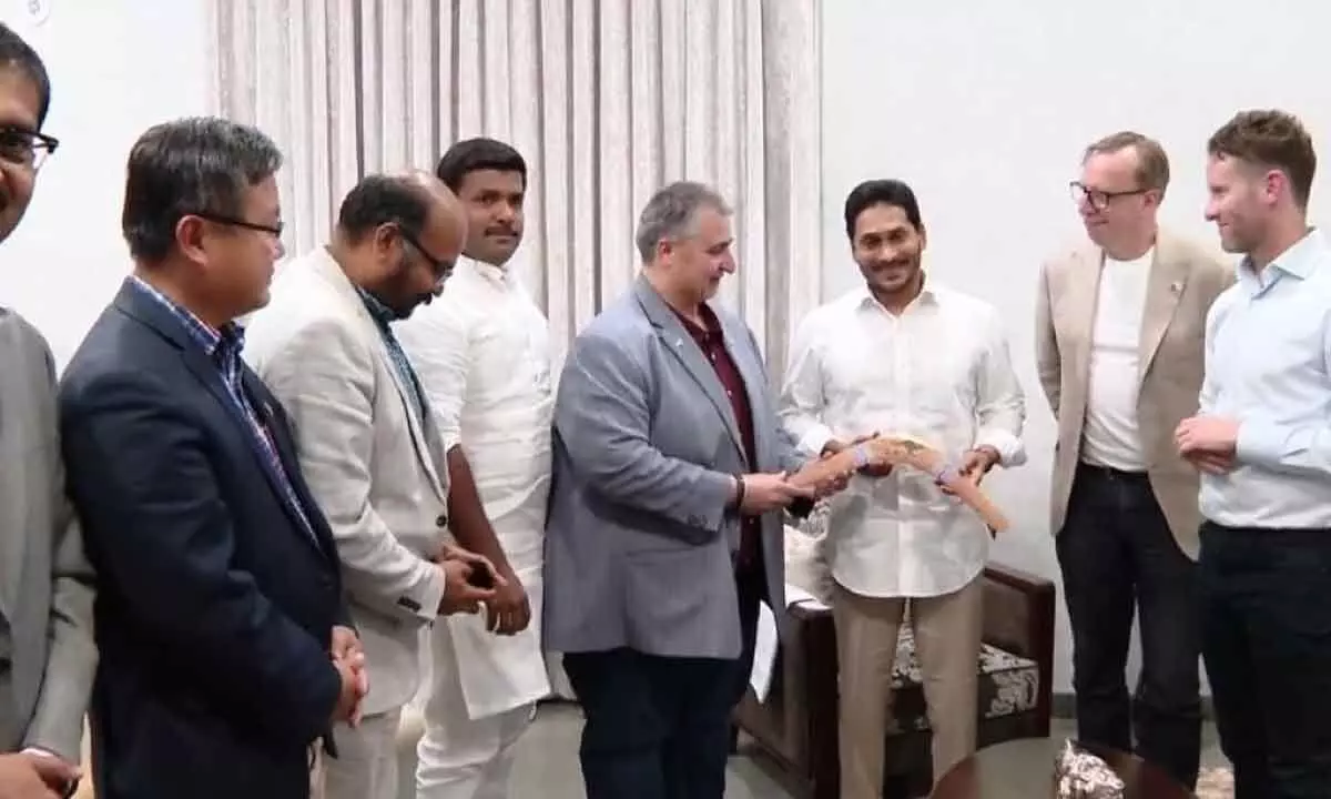 MPs from Australian state of Victoria with Chief Minister Y S Jagan Mohan Reddy at his camp office in Tadepalli on Monday