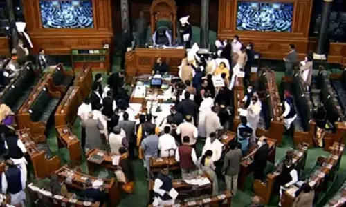 Opposition protests in Lok Sabha after several adjournment motions rejected