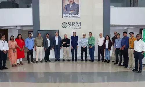 Industry leaders from across India at the workshop on promotion of startups at SRM University AP at Neerukonda on Monday