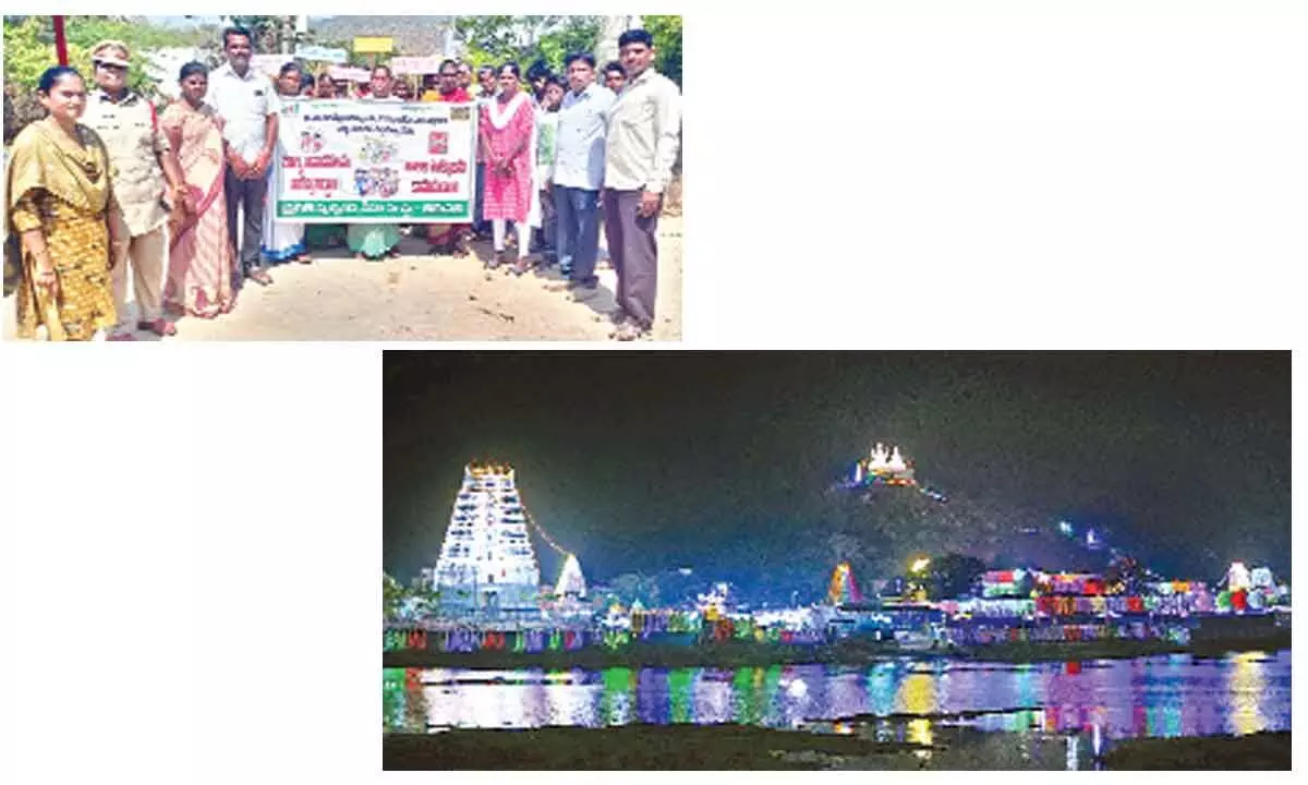 A voluntary organisation conducting an awareness programme near Srikalahasti against child marriages.