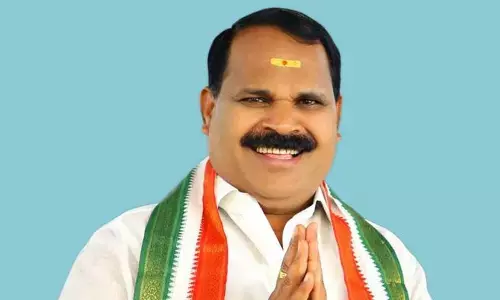 TPCC secretary Veerlapalli Shankar presides over idols installation ceremony