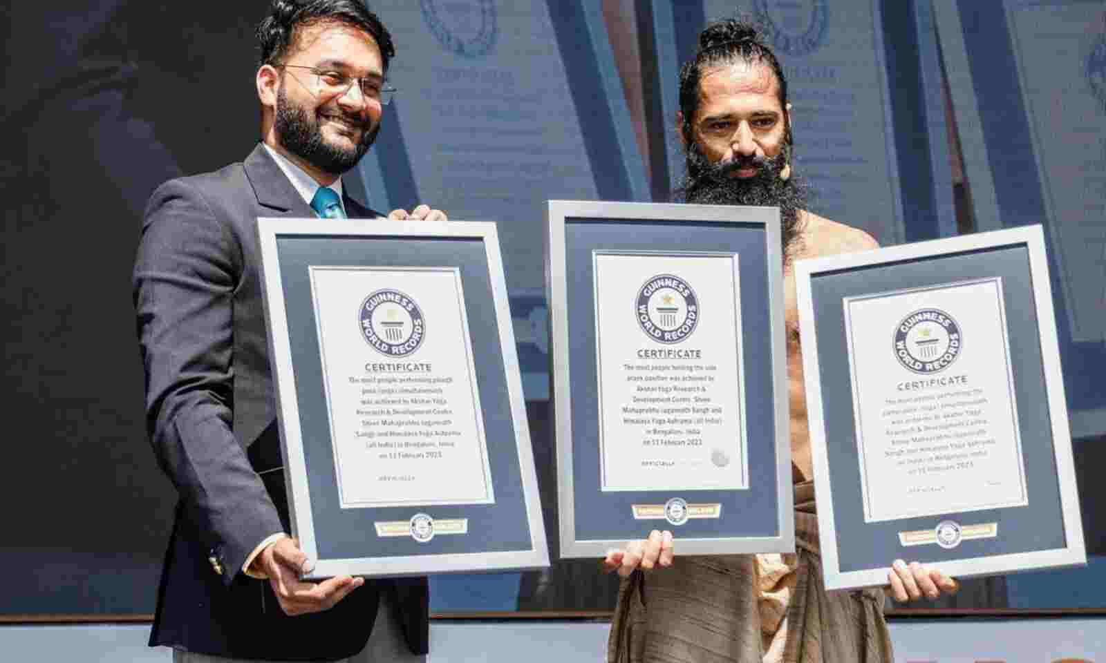 guinness book of world records: Watch: Over 5 lakh people perform yoga in  Karnataka to create new Guinness Book of World Records - The Economic Times  Video