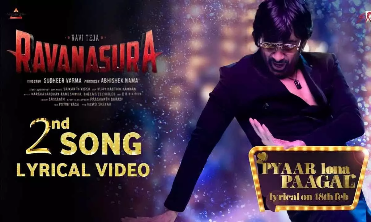 The Lyrical Video Of Pyaar Lona Paagal Song From Ravi Tejas Ravanasura Is All A Party Number…