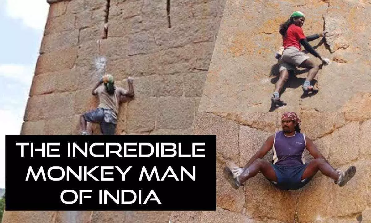 Monkey King: Self-taught climber scales 1788-ft high Gadaikallu Hill