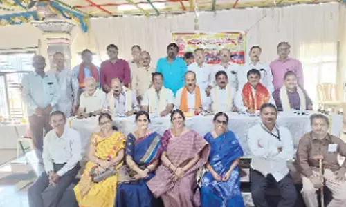 APBSS members at the State executive meeting in Tirupati on Sunday