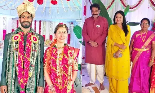 AP origin man marries French girl with Telugu tradition in East Godavari