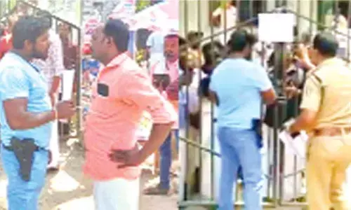 Man locks up panchayat office over non-availability of water