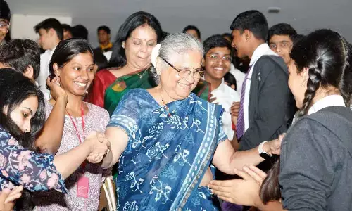 Sudha Murty inspires children with her storytelling