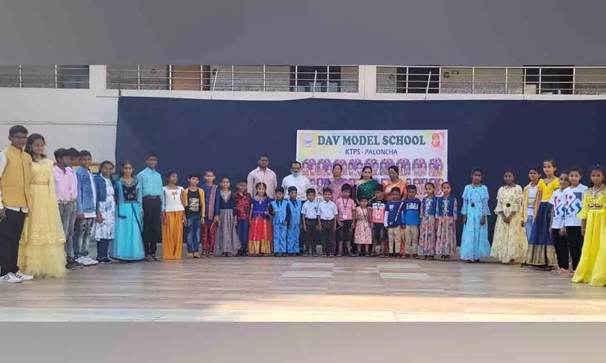 Twins Day was celebrated at DAV Model School at KTPS Paloncha on Wednesday.