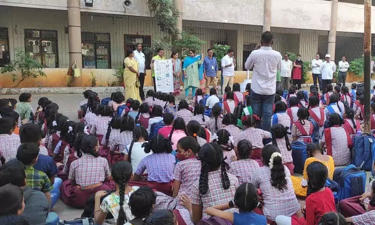 GHMC officials brief students over safety measures against dog bites