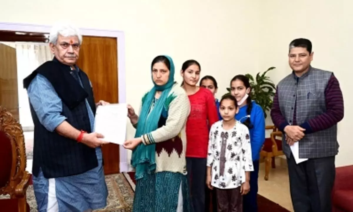 J&K Lt Governor issues appointment order for wife of slain Kashmiri Pandit