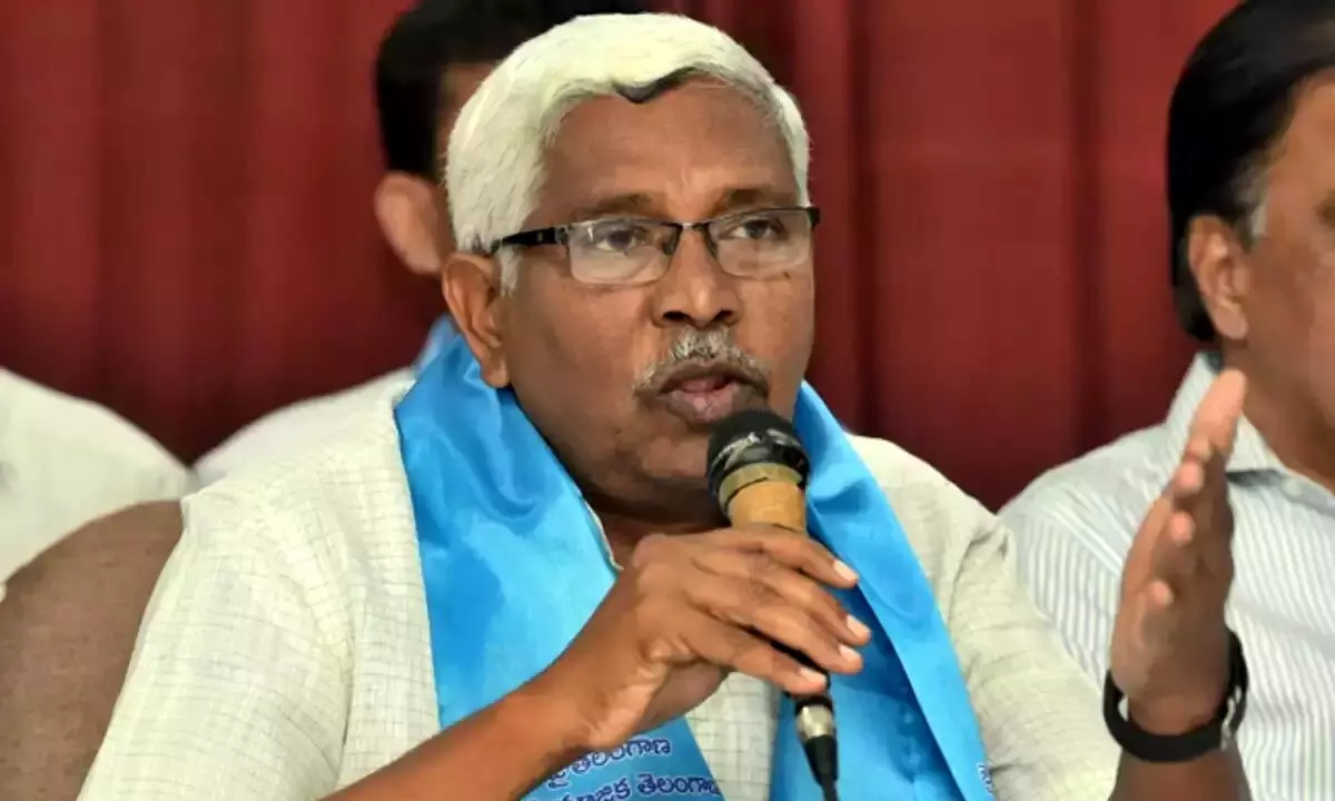 Telangana Jana Samithi (TJS) President M. Kodandaram