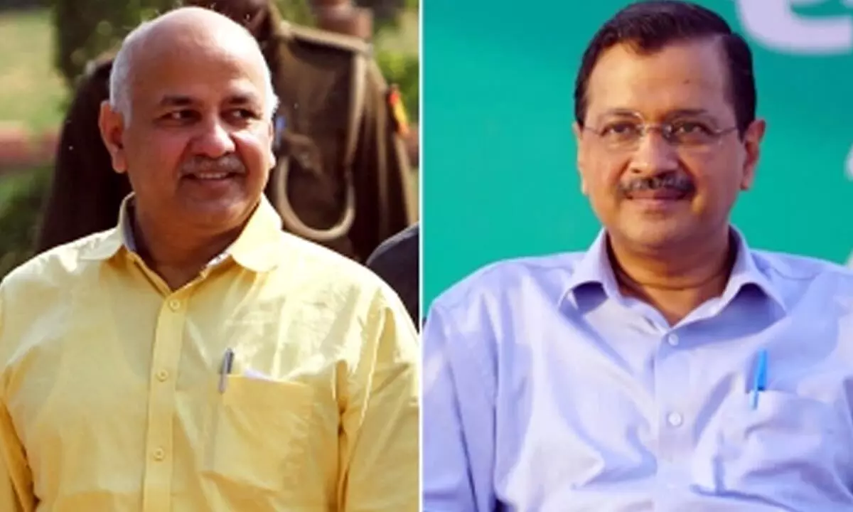 Deputy Chief Minister Manish Sisodia and Chief Minister Arvind Kejriwal