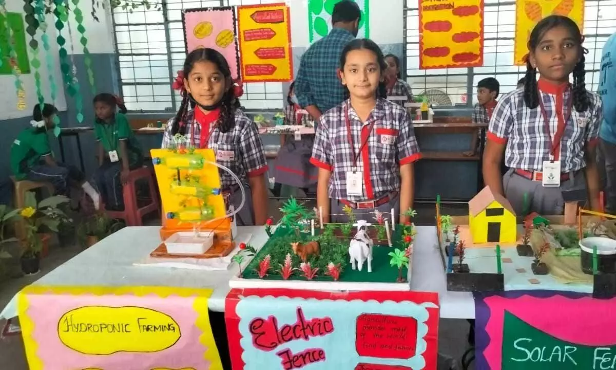 Students organise art and science exhibition to commemorate National Science Day