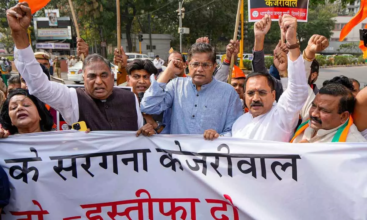 Excise policy: BJP holds protests