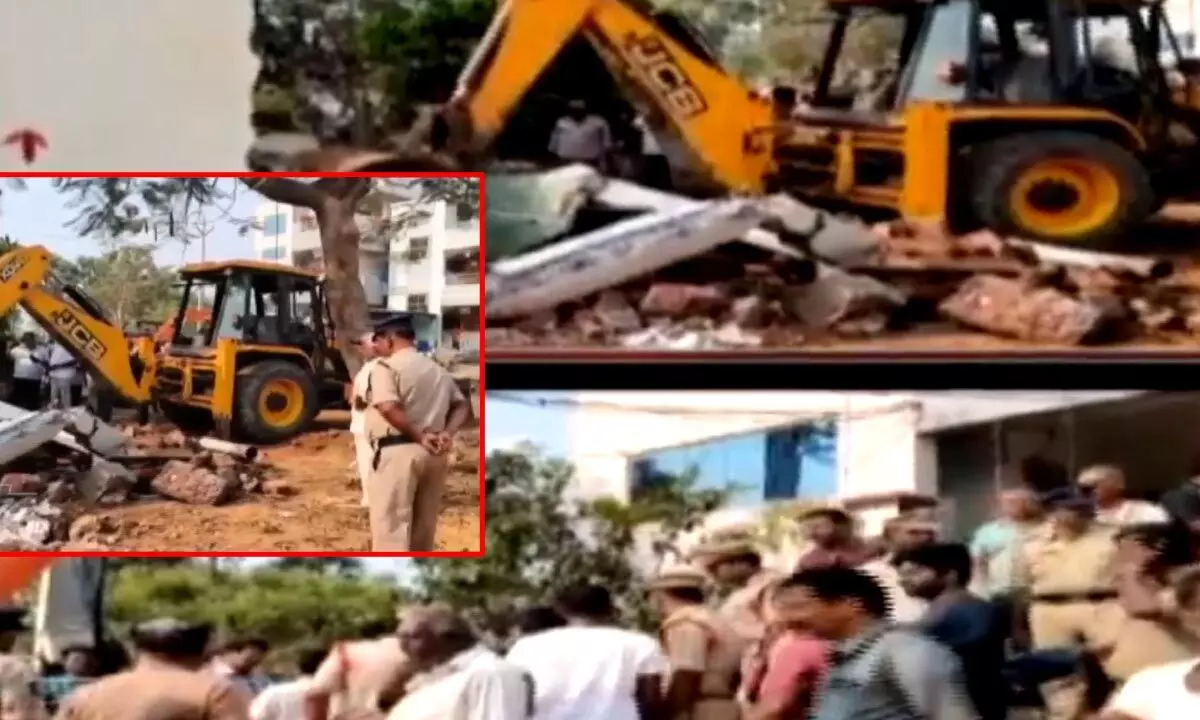 Guntur: Tension rises in Ippatam village as officials carry out demolitions