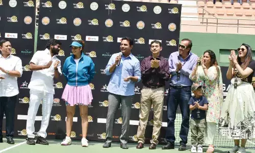 KTR watches Sania Mirza playing farewell match with Yuvraj Singh