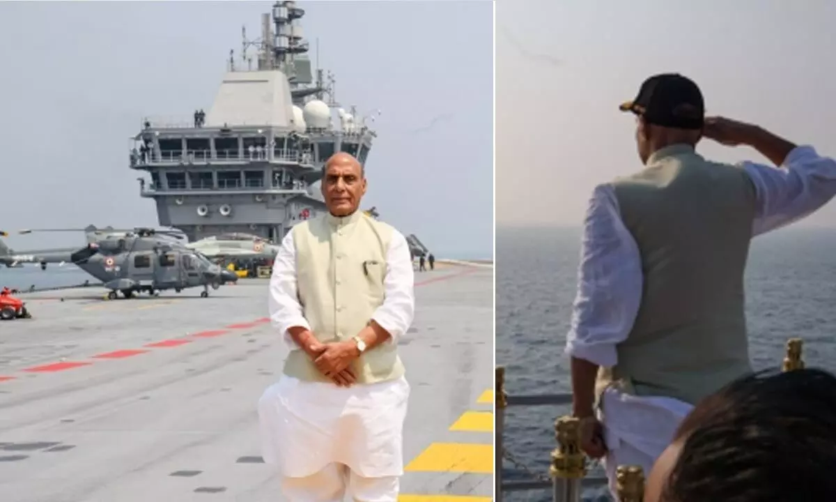 Rajnath Singh lauds Navy for protecting national interests